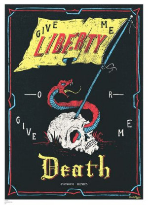 Inspirational quotes: Liberty, by Patrick Henry canvas poster – www ...