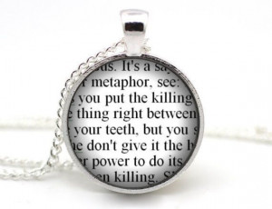 ... It's a metaphor'' Quote Book Pendant Necklace Jewellery, Augustus