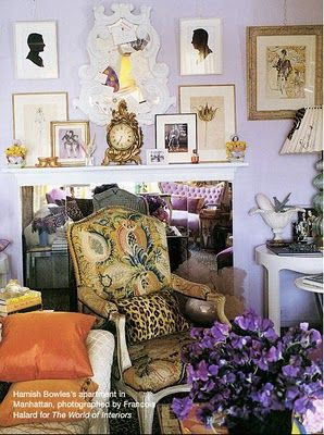 Hamish Bowles. living room, nyc apartment, upholstered louis chair ...