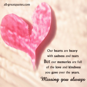 FREE Memorial Cards On Facebook – Our hearts are heavy with sadness ...