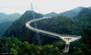 Langkawi sky-bridge in Malaysia