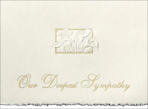 Business Greeting Cards gt Sympathy Our Deepest Card