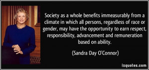 Society as a whole benefits immeasurably from a climate in which all ...