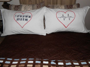 Heart Beats with Quote Bedroom Decor Couples Gift by TreasuresShop, $ ...