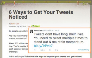 ... thought from a Social Media Examiner article instead of the headline