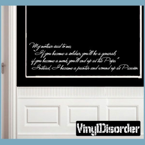 My mother said to me, Sports Vinyl Wall Decal Sticker Mural Quotes ...