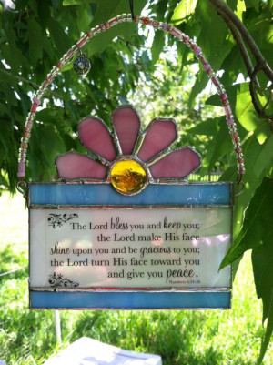 Stained Glass Suncatcher Quote by HappyArtGlass on Etsy, $28.00