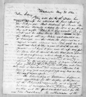 Letter from Samuel F. B. Morse to his brother Sidney, 31 May 1844