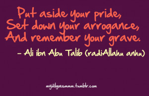 put aside your pride