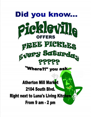 Funny Pickle Jokes Don't forget free pickles when