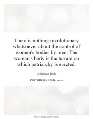 about the control of women's bodies by men. The woman's body ...