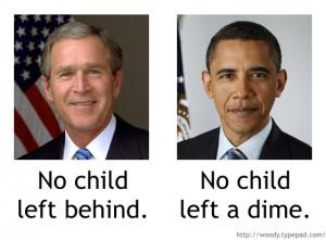 No child left behind.No child left a dime.