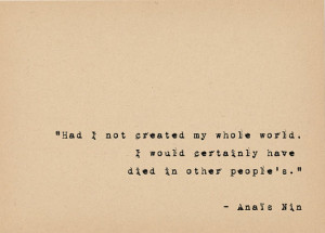 Anais Nin Quote - Literary Art Quote Print - 1920s Flapper Writer ...