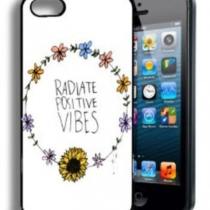 Good Vibes Floral Hipster Popular Cute Quote Iphone 5 and 5s Case