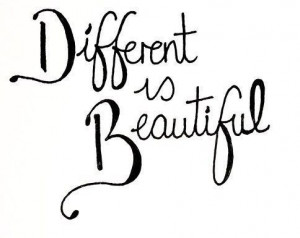 Different is beautiful, een quote die zegt dat anders ook mooi is. Je ...