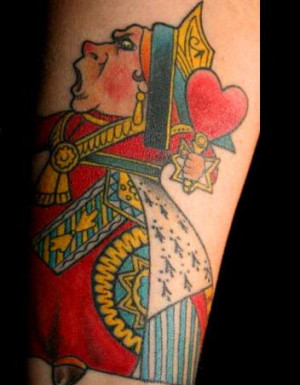 Queen of Hearts alice in wonderland tattoo