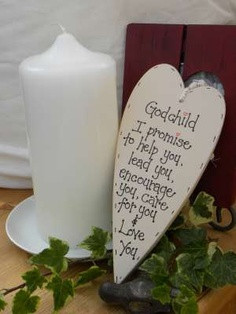 Handmade Wooden plaque Godchild by bloominfab on Etsy, £12.00 or www ...