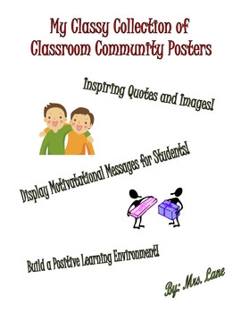 Classroom Community (Poster Collection--MANY to choose from!)