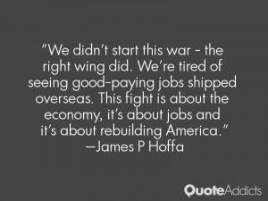 We didn't start this war - the right wing did. We're tired of seeing ...