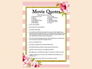 movie quote game, famous love quote, Paris, Pink Chic Floral, Parisian ...