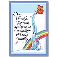 greeting cards on the day of your baptism baptism card child
