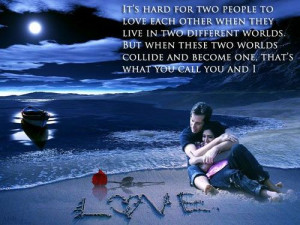 It’s hard for two people to love each other when they live in two ...