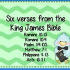 Six verses from the King James Bible. Two styles to choose from. Light ...