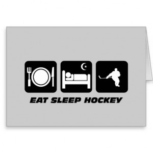 Funny hockey greeting card