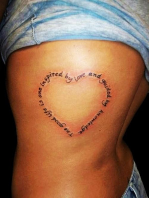 Female Heart Quotes Tattoo