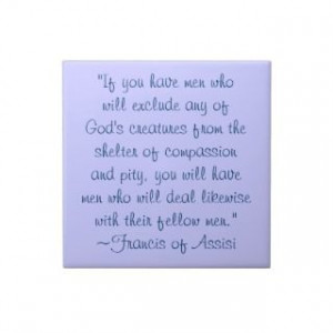 St. Francis of Assisi Compassion Quote Oval Stickers