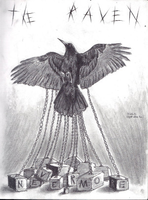 The Black Cat Edgar Allan Poe Book Cover The raven-tribute to edgar