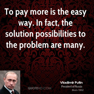 To pay more is the easy way. In fact, the solution possibilities to ...
