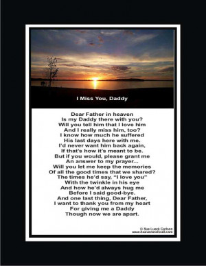 Missing Dad Poems Poems about death and dying