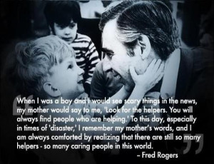 Fred Rogers quote about caring people