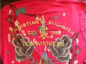 Vestido Christian Audigier rosa tamanho L G