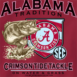 Alabama Tradition Crimson Tide Tackle On Water & Grass - T-Shirts