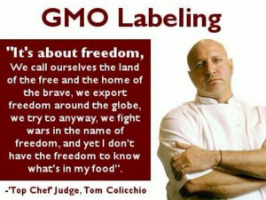 GMO labeling. Tom Colicchio quote.