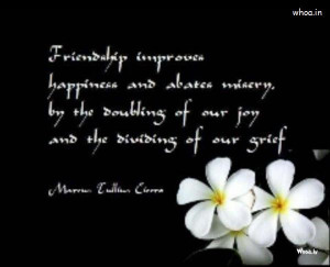 Happy Friendship Day Quote Dark Wallpaper With White Flowers HD ...
