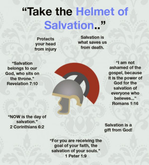 Helmet of Salvation - Christian faith Bible verses. Salvation ...