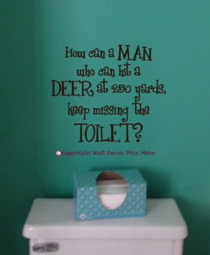 ... The Toilet Funny Quote Wall Decal, 14-Inch X 12-Inch, Chocolate Brown