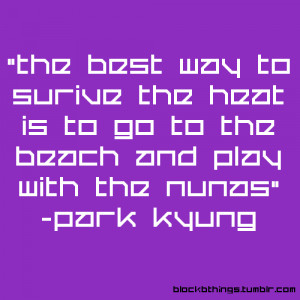 That’s not Block B style, but Park Kyung style.