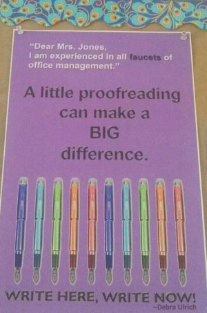Regarding #Proofreading... A Bulletin Board #Photo #Quote