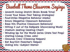 Baseball Theme Classroom Sayings 2 @Amber Stricklin this is so you
