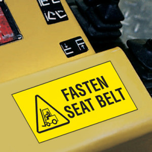 Forklift Safety Labels - Fasten Seat Belt