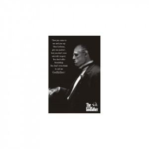 THE GODFATHER POSTER Profile Respect Quote NEW 24X36