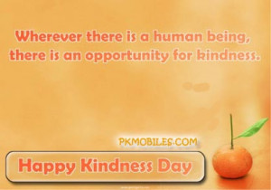 Today is World Kindness Day...