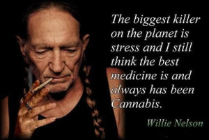 MARIJUANA STRESS RELIEF SAVES LIVES – Best Willie Nelson Weed Quotes