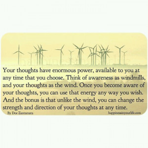 Thoughts, awareness, energy, change