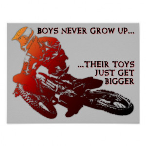 Bigger Toys Dirt Bike Motocross Poster Sign