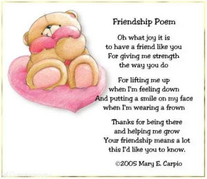 Friendship Poem Oh What Joy It Is To Have A Friends Like You For ...